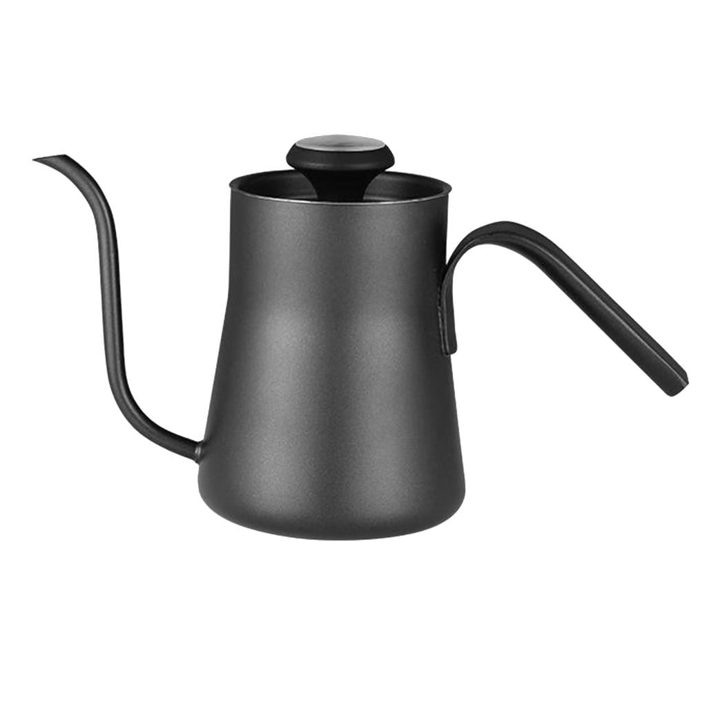 Pour Over Kettle Stainless Tea Pot 400ml neck Kettle Black