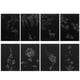 thumbnail image 1 of 8pcs Plants Series Scratch Painting Scratch Paper Art Set Tarjeta de felicitación (Negro), 1 of 7