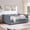 Navy Blue, variant on Harper & Bright Designs Queen Size Gingham Daybed with Storage Drawers, Linen Sofa Bed Frame with USB Port for Living Room and Bedroom, Navy
