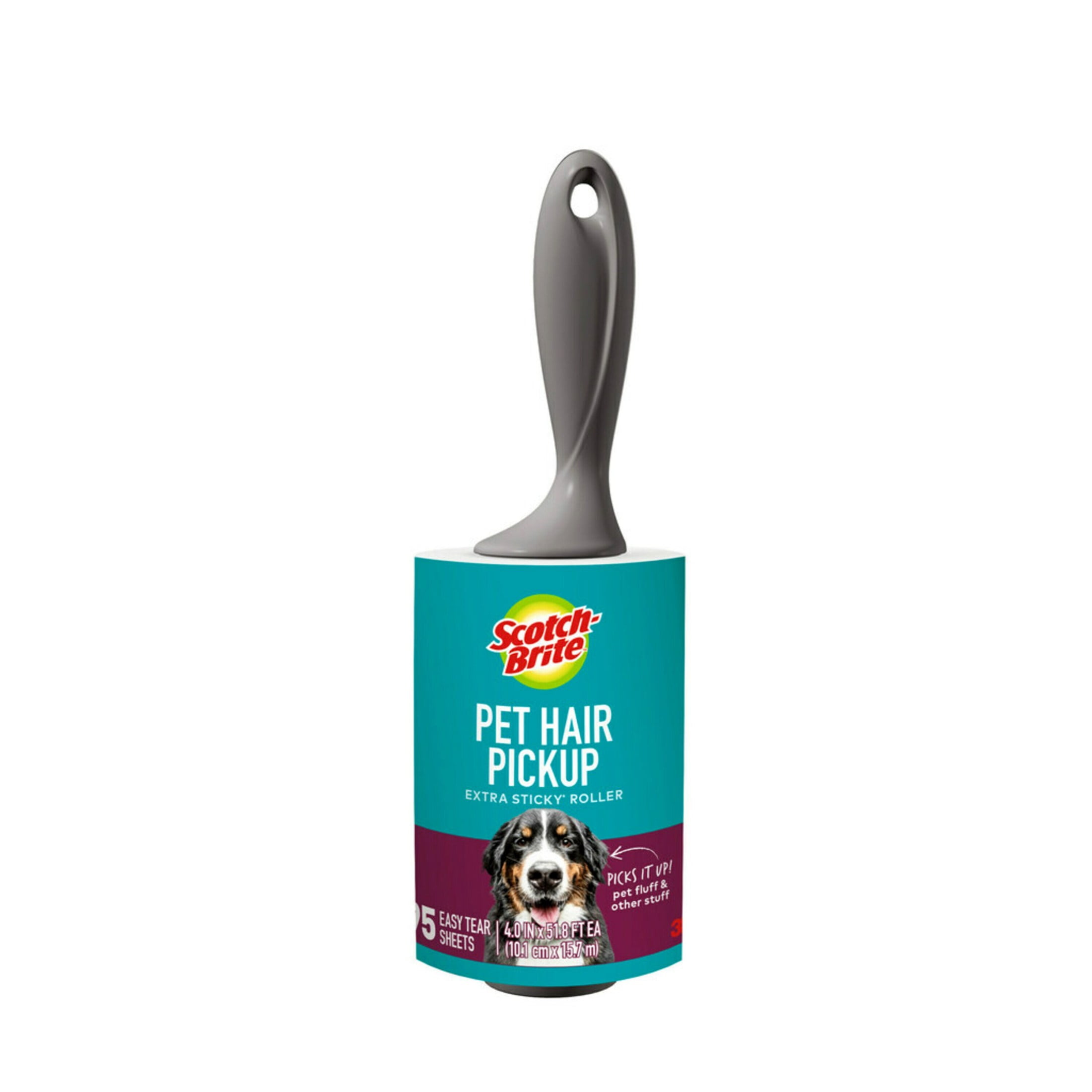 (2 pack) Scotch-Brite Pet Extra Sticky Lint Roller, 95 sheets, 1 Roller