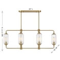 thumbnail image 7 of Holton 6-Light Linear Chandelier in Warm Brass, 7 of 7