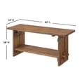 thumbnail image 5 of Alaterre Furniture Bethel 40 in. Rustic Acacia Wood Bench with Storage Shelf, Entryway or Living Room Accent Bench, Solid Wood Seating for Hallway or Mudroom, Natural, 5 of 10