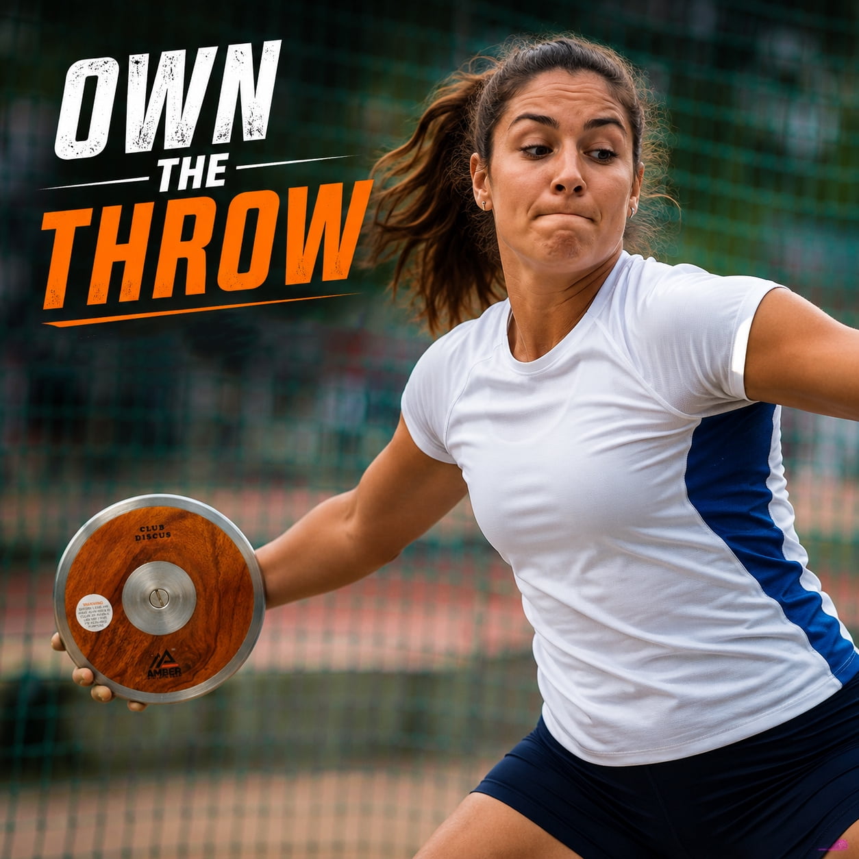 Amber Sporting Goods Precision Wood Club Discus Balanced, Stable, Versatile Thrower's Companion Perfect for Track & Field Training and Competition