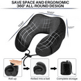 thumbnail image 3 of VIIWII Travel Pillow for Adults Memory Foam Neck Pillows for Sleeping on Airplane Lightweight Black, 3 of 7