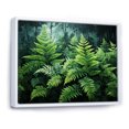 thumbnail image 2 of Designart "Forest Of Emerald Green Ferns IV" Plants Floater Framed Wall Decor, 2 of 5