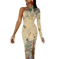 thumbnail image 1 of Robe Fendue Demi-Manche de Jardin Robe sexy Robes Élégantes Grandes Tailles, 1 of 4