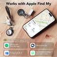 thumbnail image 6 of Bluetooth Tracker, Smart Air Tracker Tags-4 Pack, Key Finder and Item Locator Works with Apple Find My (iOS Only), with Protective Case/Key Ring/Lanyard, Tracker Tag for Keys/Luggage/Wallet, etc., 6 of 10