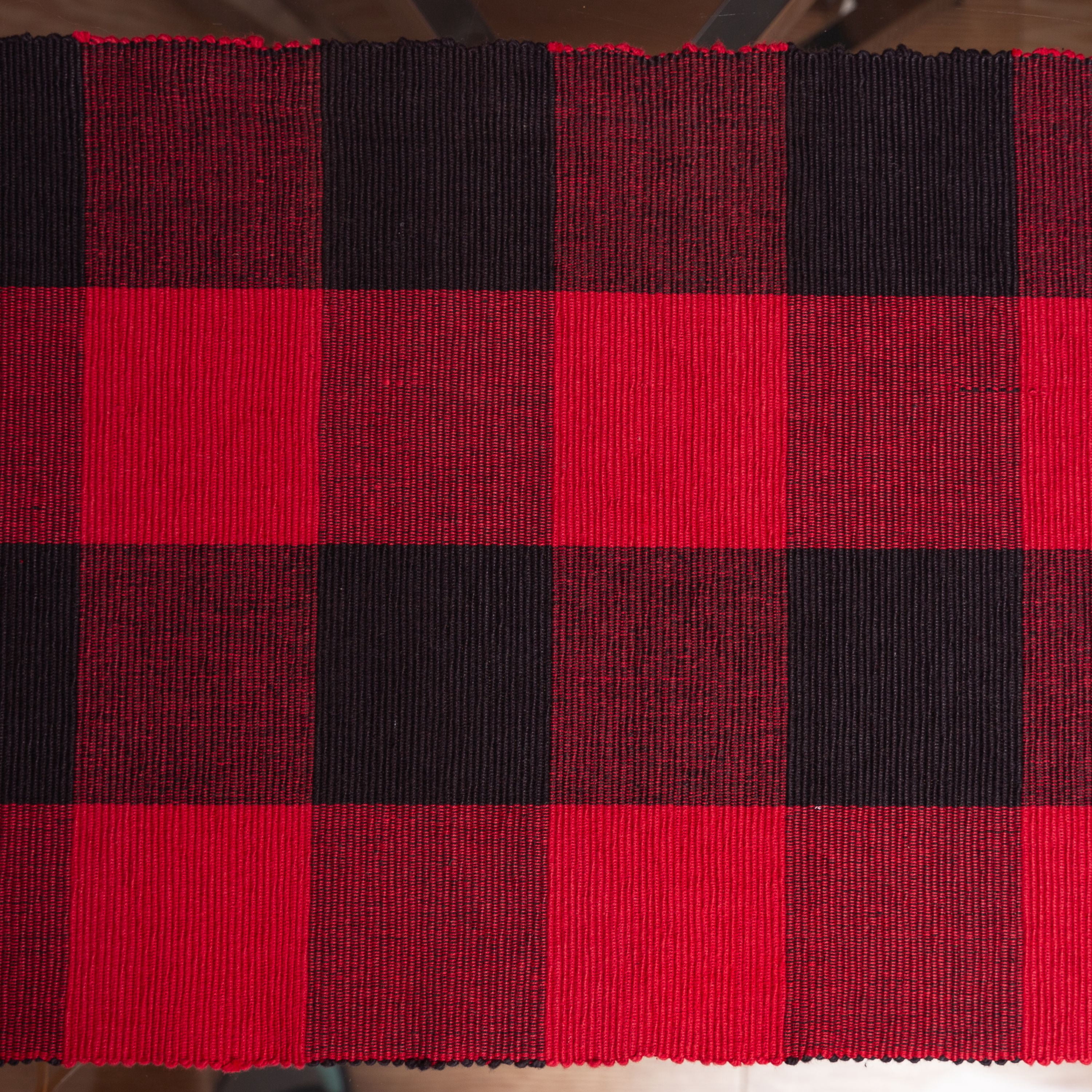 Fabstyles Buffalo Check 100% Cotton Table Runner, 13" X 72"