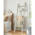 thumbnail image 3 of VASAGLE Blanket Ladder Decorative Farmhouse for The Living Room, 5-Tier Ladder Shelf, Ladder Rack for Storage and Decor, Rustic White, 3 of 5