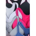 thumbnail image 6 of ToBeInStyle Women's Pack of 6 Vibrant Sports Bras with Sports Logo on Lower Band & Outlined Detail - Peachy Cool Tones - 40D, 6 of 6