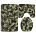 thumbnail image 1 of ABPHQTO Camuflaje verde Juego de alfombras de baño de 3 piezas Alfombra de baño Alfombra de contorno y tapa de inodoro ABPHQTO  Cont-CHAPPLE-16160, 1 of 2