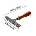 thumbnail image 4 of EfficientSingle Row Dog Rake Undercoat Stainless Steel Lightweight Handle Comb Nonslip Portable Dematting Ergonomic Pet, 4 of 5