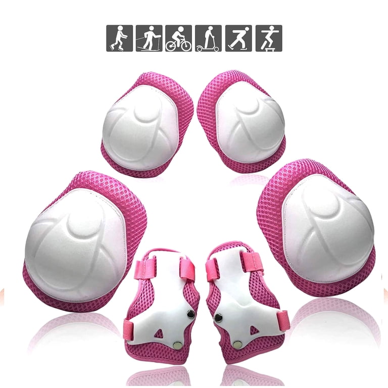 Rirool Kids Protective Pad Set, Pink & White photo 1