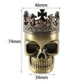 thumbnail image 3 of Molinillo de hierbas con forma de calavera, molido de hierbas y especias, es un gran artículo de regalo novedoso para los entusiastas de la decoración de Halloween (dorado), 3 of 3