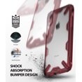 thumbnail image 3 of iPhone XR Case, Ringke [Fusion-X] Ergonomic Transparent Cover Hard PC TPU Bumper Military Drop Tested Impact Resistant for Apple iPhoneXR - Ruby Red, 3 of 6