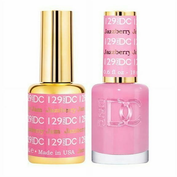 DND - DC Duo Soak off Gel & Matching nail polish - 129 Jazzberry Jam