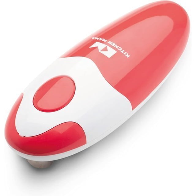 Kitchen Mama Electric Can Opener Automatic Hands Free Smooth Edge Red