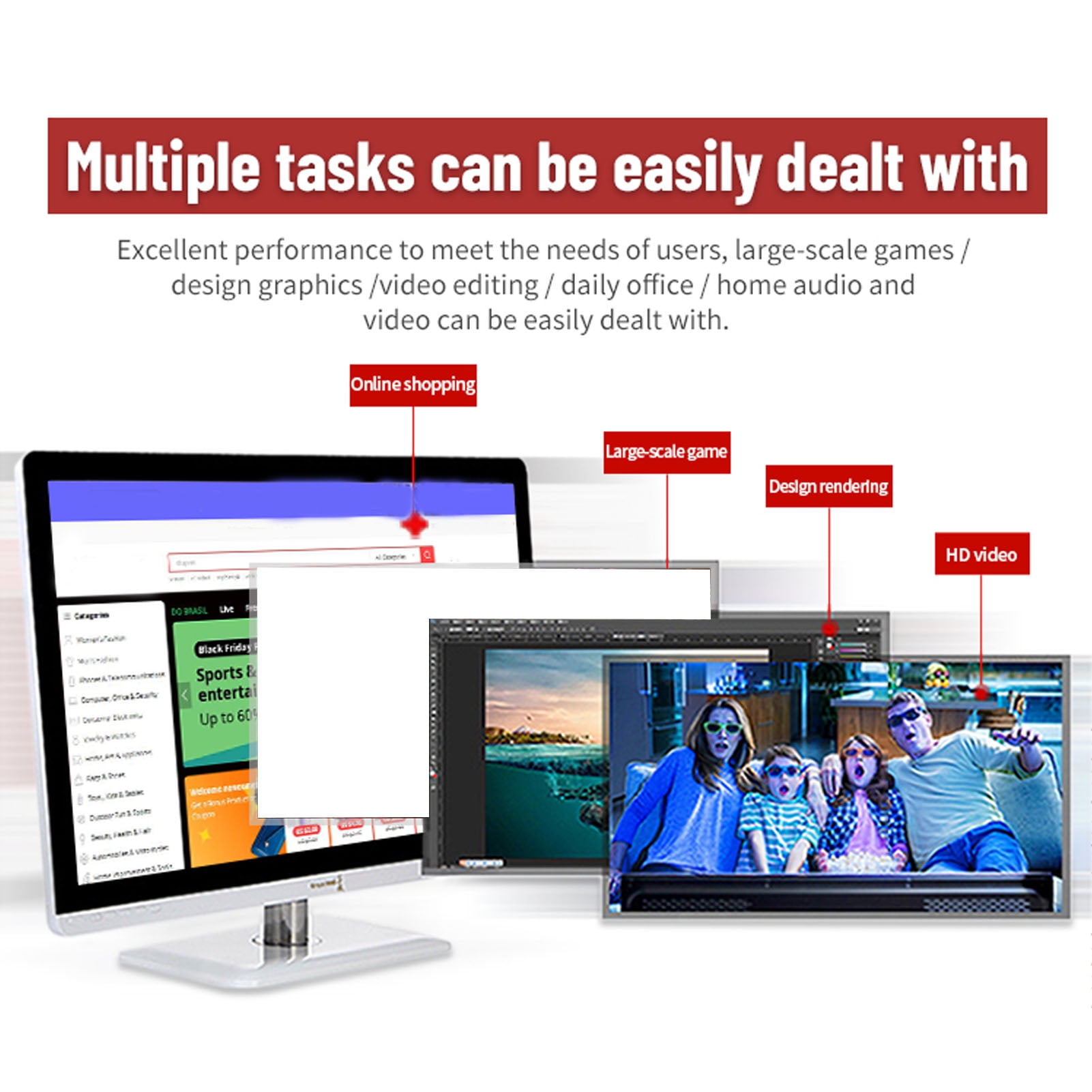 DDR4 3600MHz RAM 28800 Bandwidth, RGB Light Effect, Metal Casing