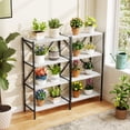 thumbnail image 2 of Gymax 2PCS 4-Tier Bookshelf Book Holder w/Heavy-Duty Metal Frame for Living Room White, 2 of 10