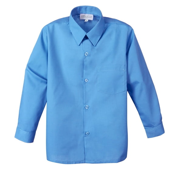 Spring Notion Boy's Cotton Blend Long Sleeve Dress Shirt