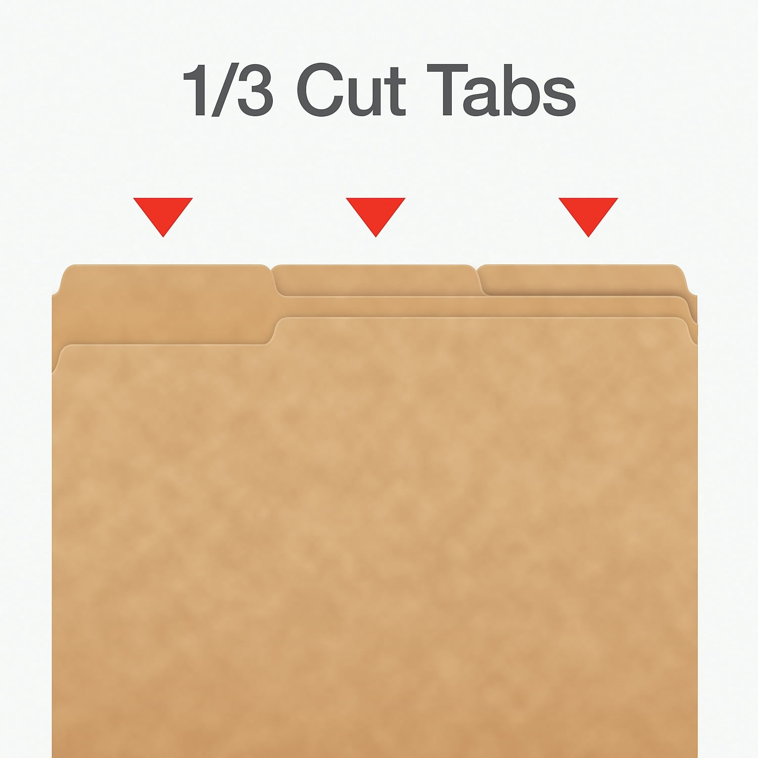 Pendaflex Heavy Duty File Folder 1/3-Cut Tab Assorted Letter Size Kraft 50/Box (1007030)