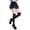 A-Black33, variant on Womens Thigh-High Stockings Solid Color Sheer Over-The-Knee Socks Stretchy Stylish Valentine'S Day Lady Long Socks