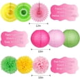 thumbnail image 3 of Flamingo Party Supplies, Hawaiian Decorations and Pineapple Honeycomb Ball Paper Lanterns Fans Pom poms Flowers for Birthday Luau Tropical Bachelorette, 3 of 4