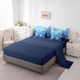 thumbnail image 5 of Homewish Kawaii Butterfly 7 Pieces Bedding Comforter Set,Multicolor Butterflies Full Bedding Set,Blue Pink Purple Fitted Sheet Flat Sheet For Girls,Ultra Soft Home Decor Reversible, 5 of 8