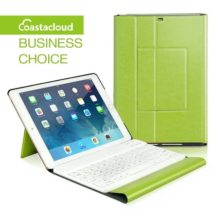 iPad Air Keyboard + Leather Case, Bluetooth iPad Keyboard Folio Smart Case / Removable Wireless Keyboard for iPad Air 1,iPad (Best Ipad Air Folio Keyboard Case)