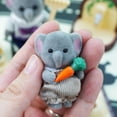 thumbnail image 5 of Familia de conejos de Pascua, animales del bosque, escala 1:12, accesorios para casas de muñecas, miniaturas, conejo, oso, reno, juego de simulación para niñas, regalo, 5 of 5