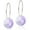 Violet, variant on | Hypoallergenic | Natural Titanium Round Crystal Pendant Earrings | Best Choice For Sensitive Ears