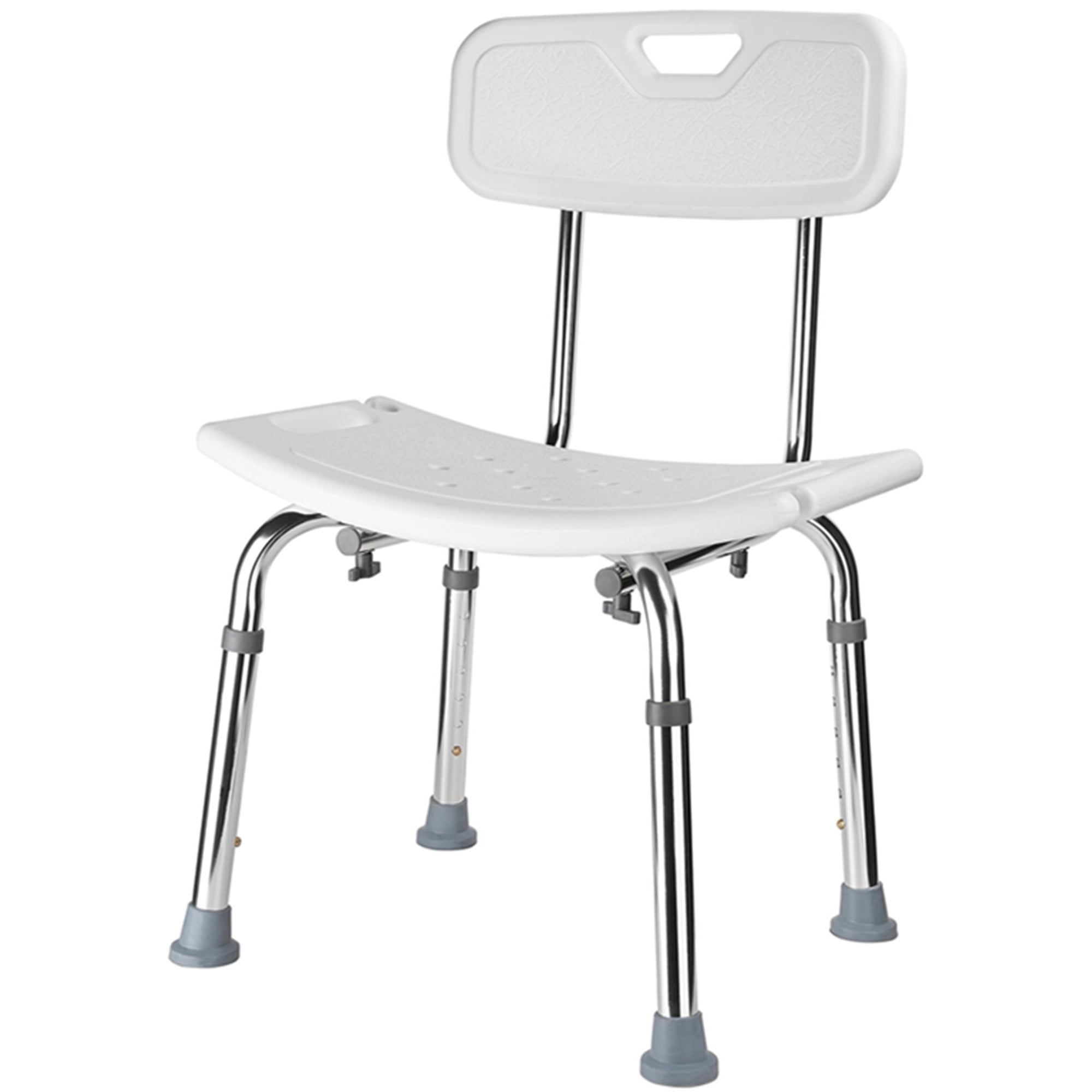 Bathroom Safety Shower Chair with Removable Back Shower Bench Bathtub Seat Hold Up to 300lbs White