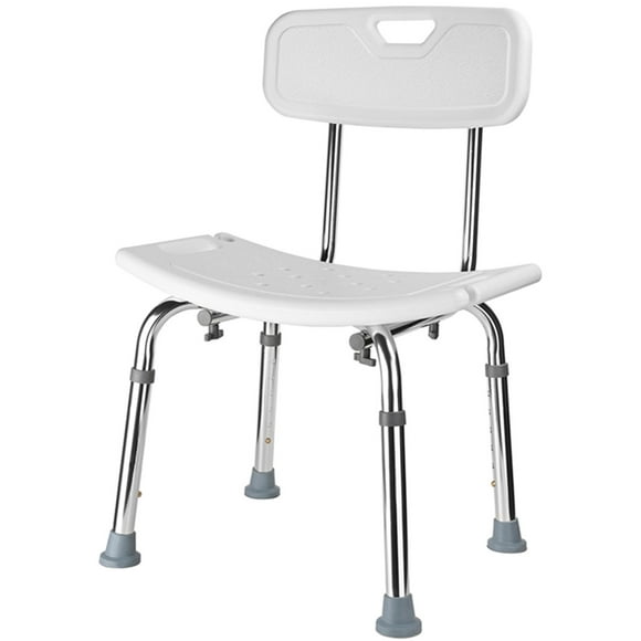 Bathroom Shower Chair Adjustable Bathtub Bench Seat with Removable Back Hold Up to 300lbs