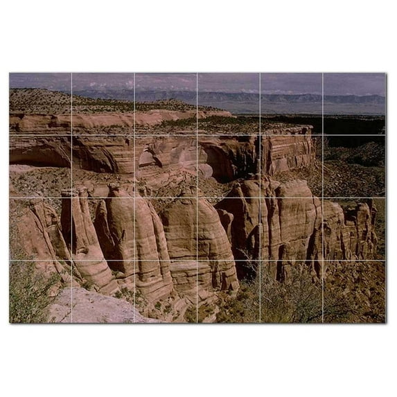 Canyons Npsh Ceramic Tile Mural Kitchen Backsplash Bathroom Shower, 404391-M64
