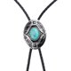 thumbnail image 2 of Lazo del bolo Yuyangstore Lazo occidental del bolo Cuero Azul Turquesa Natural con Estampado Plateado en Relieve Vintage, 2 of 4