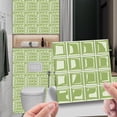 thumbnail image 3 of GBJHJIA 3D Mosaic Tile Sticker Removable Wallpaper Tile , 3D Self Adhesive Wall Tiles Bathroom Wall Tiles for Kitchen Backsplash , Square Decorative Vinyl Tile Decals (Green）, 3 of 7