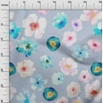 thumbnail image 2 of oneOone Silk Tabby Fabric Flower Watercolor Print Fabric By The Yard 42 Inch Wide, 2 of 4