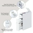 Spirich Slim White Bathroom Storage Free Standing Narrow