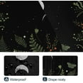 thumbnail image 4 of Moon Phase Shower Curtain Moonlit Goth Gothic Witch Witchy White Mysticism Celestial with Red Floral Leaves Plants Design Bathroom 72x72 Inch Polyester Fabric Waterproof 12 Pack Hooks, 4 of 5