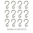thumbnail image 6 of Bath Bliss Zinc Alloy Shower Curtain Rings, Bronze (12 Count), 6 of 6