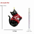 thumbnail image 5 of 8Pcs Black Cat Ornaments for Pet Owners | Cebalnir Santa Cat Christmas Tree Ornament Outdoor Decorations | 2D Acrylic Cats Ornament Hanging Decor for New Year | Best Xmas Gifts for Cats Lovers, 5 of 9