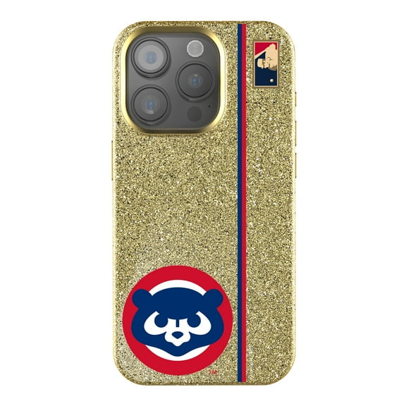 Keyscaper Gold Chicago Cubs iPhone Bling Case