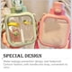 thumbnail image 3 of Advancent Botella de agua con cuerda, taza de viaje de jugo de leche de plástico con dibujos animados planos cuadrados encantadores, vaso grande de verano Cocina y Comedor Rosa/700ml Advancent HA067158-02, 3 of 6