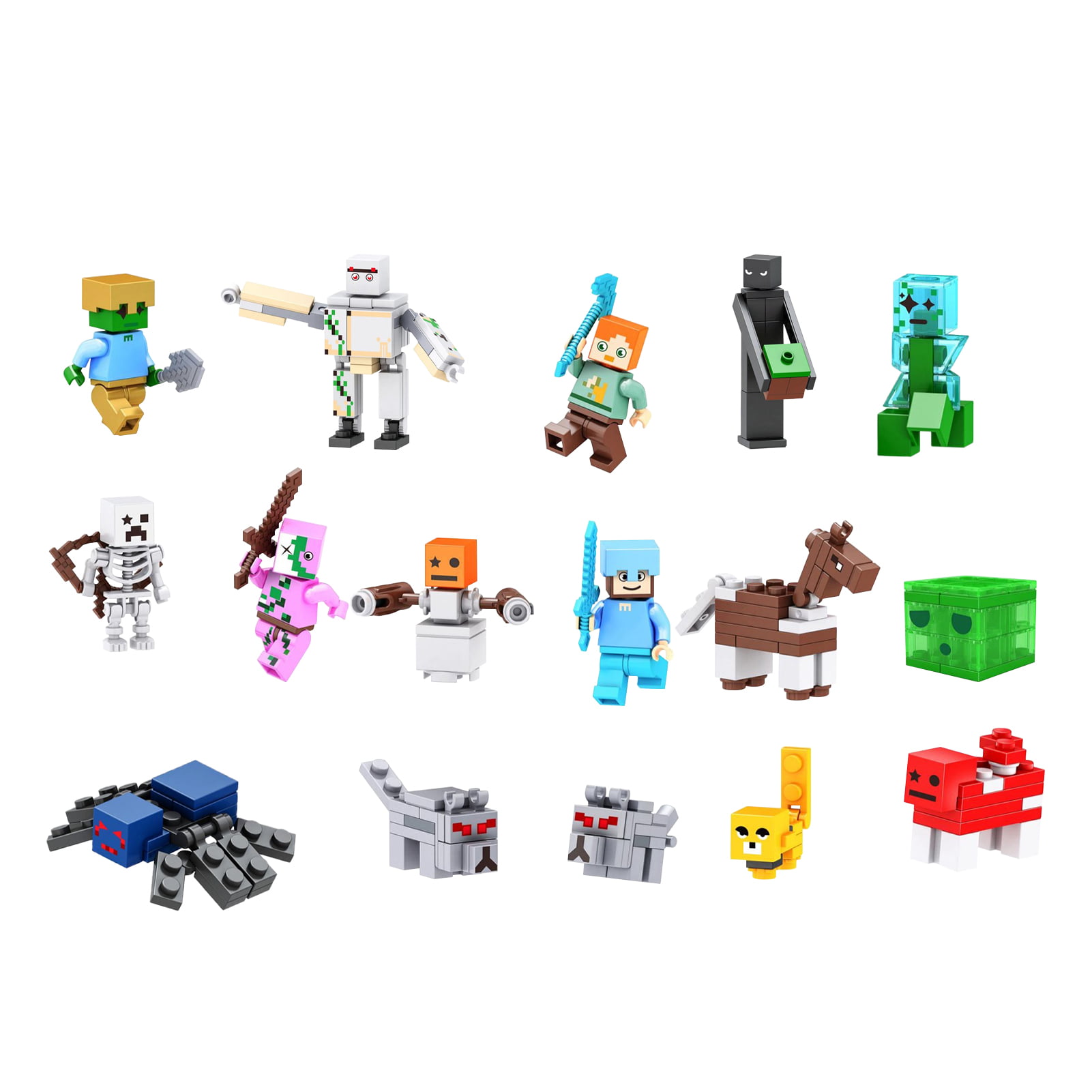 New 16Pcs Minecraft My World Series Mini Figures Characters Building Blocks Lego 