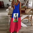 thumbnail image 4 of Haiti Flag Sleeveless Dress Dresses Women Summer Women's Summer Clothing, 4 of 9