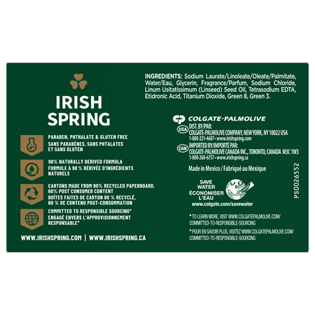 (Pack of 2) Irish Spring Original, Deodorant Bar Soap, 3.7 Ounce, 12 Bar Pack (2 pack)