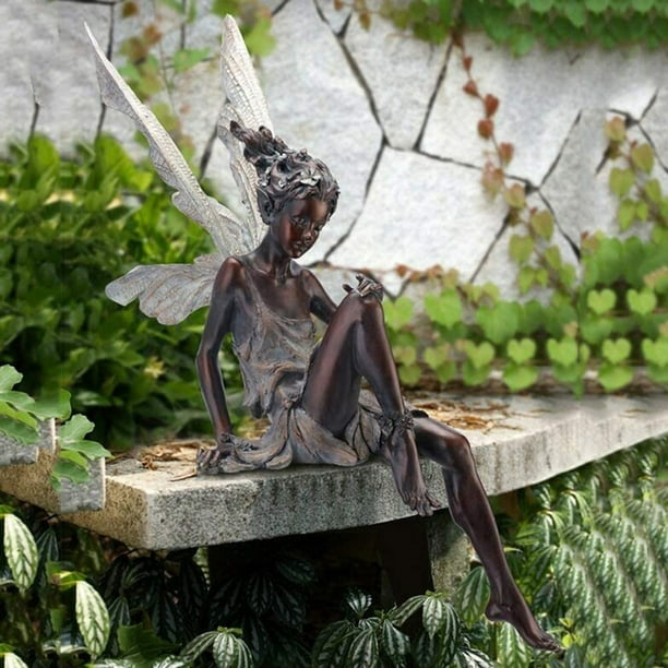 Flower Fairy Sculpture Garden Ornaments, Garden Fairy Statue
