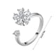 thumbnail image 3 of Anillos para mujer, regalos para mujer, diseño pequeño, flor giratoria, anillo giratorio abierto para mujer., 3 of 5