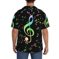 thumbnail image 3 of Kdxio Men's Hawaiian Shirt for Men Short Sleeve Shirt Music Notes Summer Casual Holiday Beach Button Down T-Shirts, 3 of 5