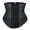 Black, variant on MANIFIQUE Short Torso Waist Trainers Cincher Corset Tummy Shaper Slimming Latex Girdle